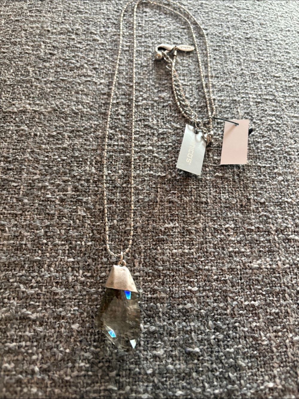 Chico’s silver stone necklace